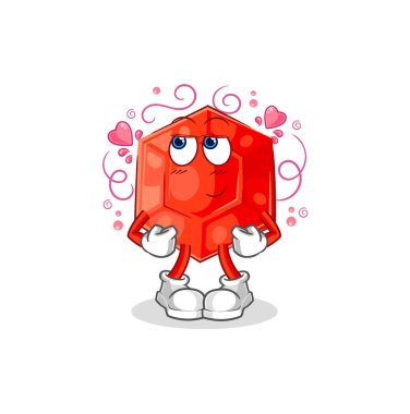 the ruby shy vector. cartoon characte