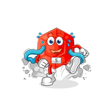 the ruby runner character. cartoon mascot vecto