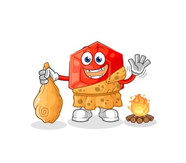 the ruby ancient cartoon. cartoon mascot vecto