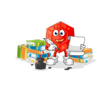 the ruby writer vector. cartoon characte