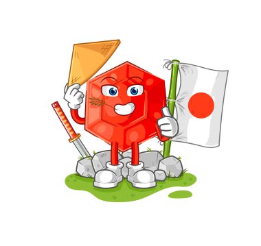 the ruby japanese vector. cartoon characte