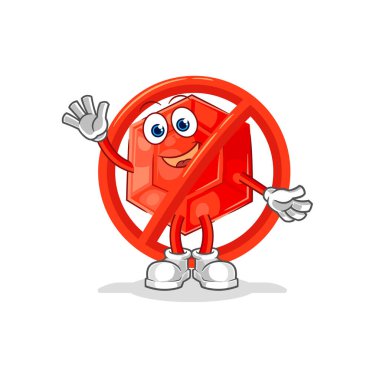 the say no to ruby mascot. cartoon vecto