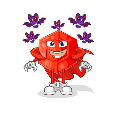 the ruby Dracula illustration. character vecto