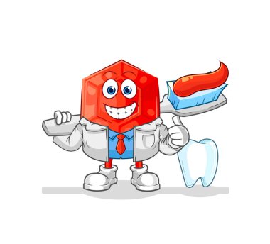 the ruby dentist illustration. character vecto