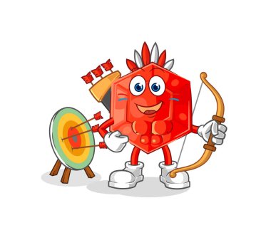 the ruby native american tribe. cartoon mascot vecto