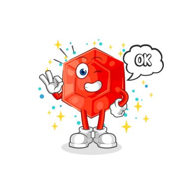 the ruby agree mascot. cartoon vecto