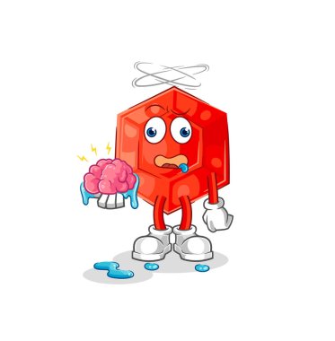 the ruby no brain vector. cartoon characte