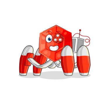 the ruby future robot vector. cartoon characte