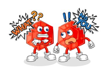 the ruby arguing each other cartoon vecto