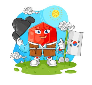 the ruby korean culture vector. cartoon characte