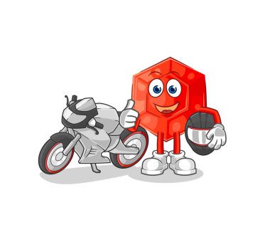 the ruby racer character. cartoon mascot vecto