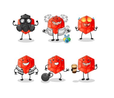 the ruby villain group character. cartoon mascot vecto