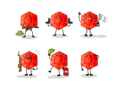 the ruby troops character. cartoon mascot vecto