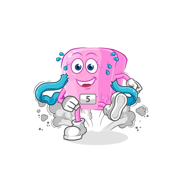 Nail Runner Character Cartoon Mascot Vecto — ストックベクタ