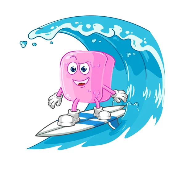 the nail surfing character. cartoon mascot vecto