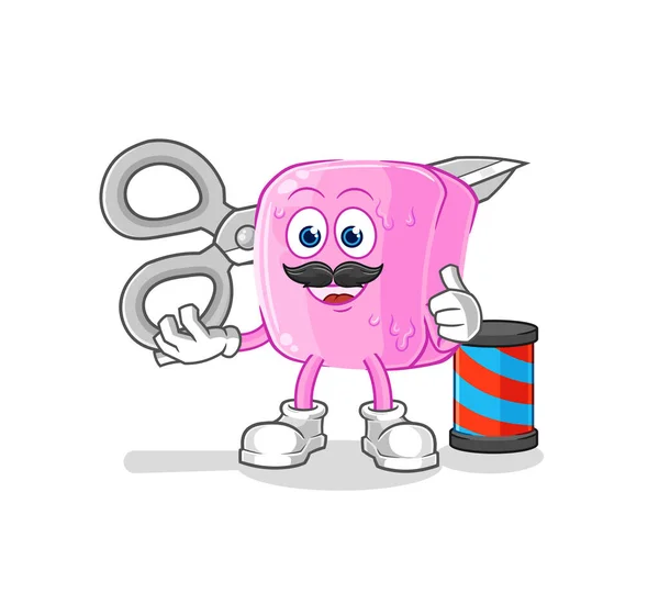 Nail Barber Cartoon Cartoon Mascot Vecto — 图库矢量图片