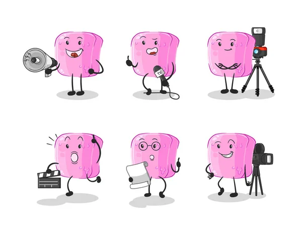 Nail Entertainment Group Character Cartoon Mascot Vecto — ストックベクタ