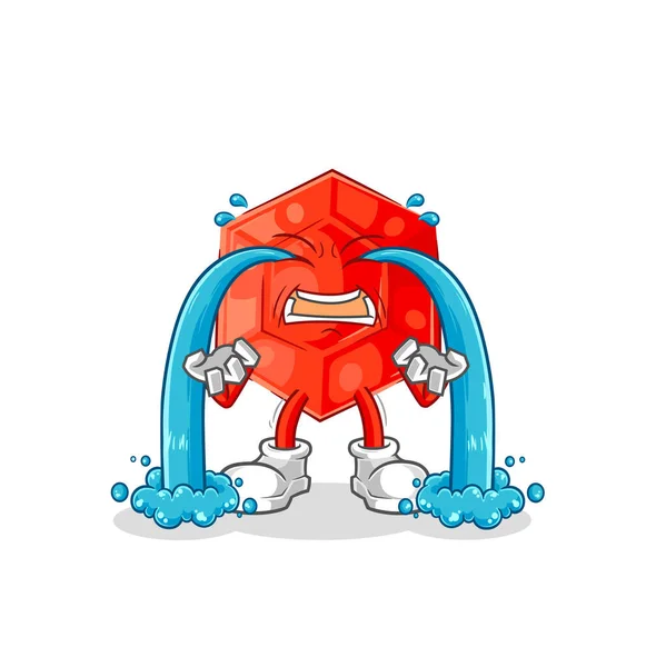 Ruby Crying Illustration Character Vecto — Stock vektor