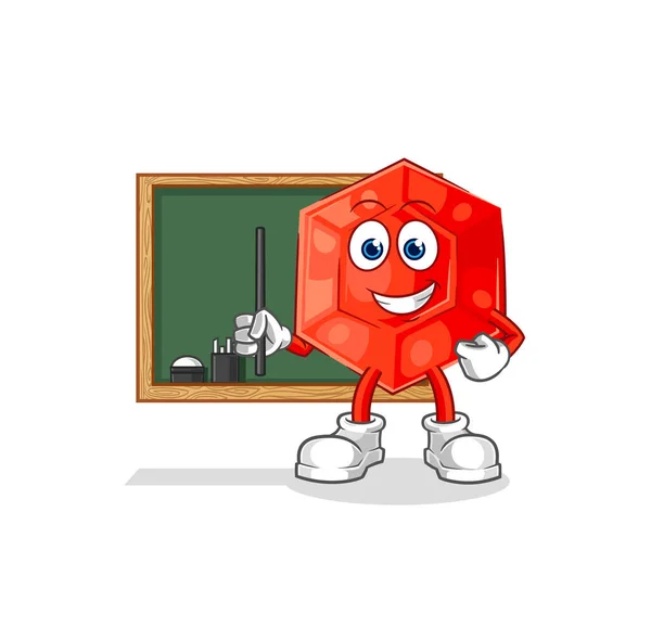 Ruby Teacher Vector Cartoon Characte — 图库矢量图片
