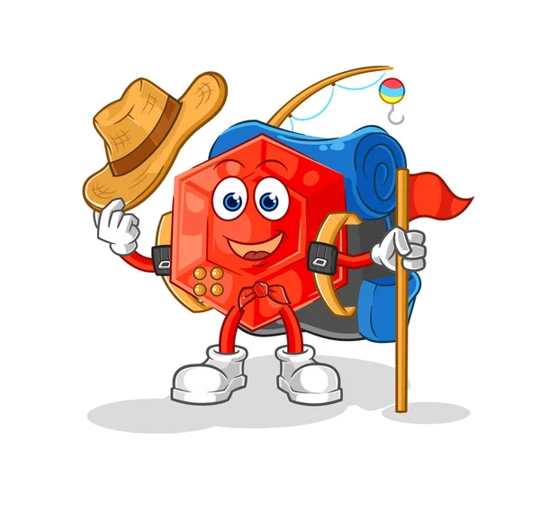 Ruby Scout Vector Cartoon Characte — Vettoriale Stock