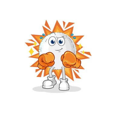 the white blood boxer character. cartoon mascot vecto