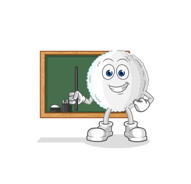 the white blood teacher vector. cartoon characte