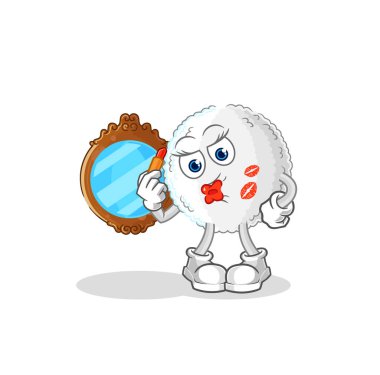 the white blood make up mascot. cartoon vecto