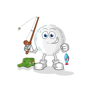 the white blood fisherman illustration. character vecto