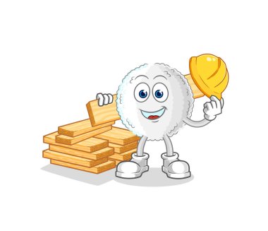 the white blood builder vector. cartoon characte