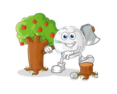 the white blood Carpenter illustration. character vecto