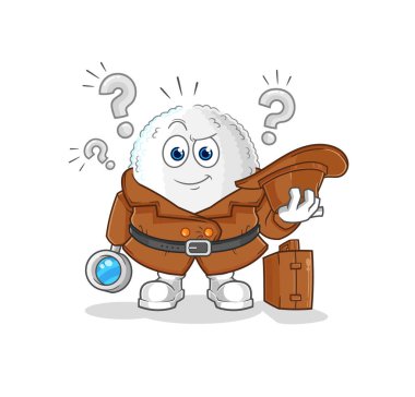 the white blood detective vector. cartoon characte