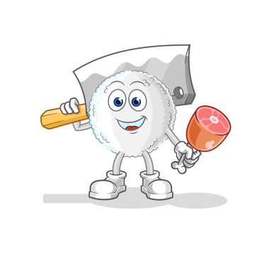 the white blood Butcher illustration. character vecto