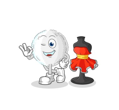 the white blood fashion designer vector. cartoon characte