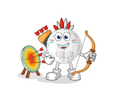 the white blood native american tribe. cartoon mascot vecto