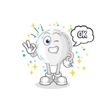 the white blood agree mascot. cartoon vecto