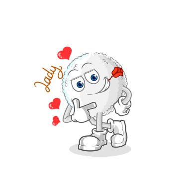 the white blood flirting illustration. character vecto