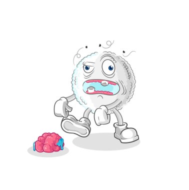 the white blood zombie character.mascot vecto