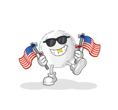 the white blood american youth cartoon mascot vecto