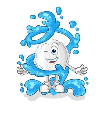 the white blood fresh with water mascot. cartoon vecto