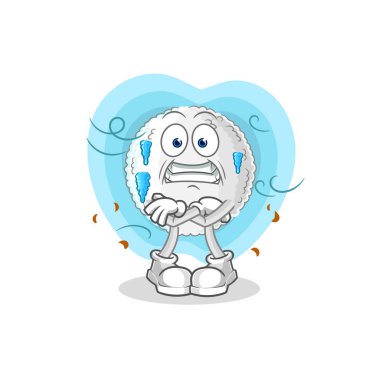 the white blood cold illustration. character vecto