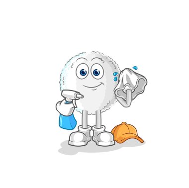 the white blood cleaner vector. cartoon characte