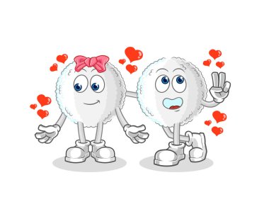 the white blood dating cartoon. character mascot vecto