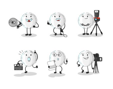 the white blood entertainment group character. cartoon mascot vecto