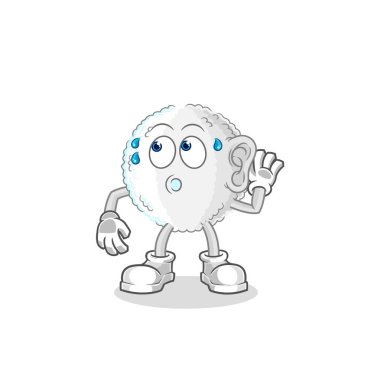 the white blood eavesdropping vector. cartoon characte