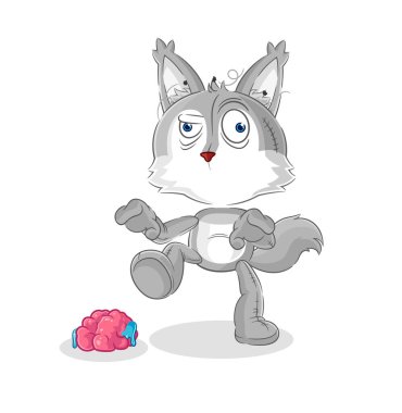the wolf zombie character.mascot vecto