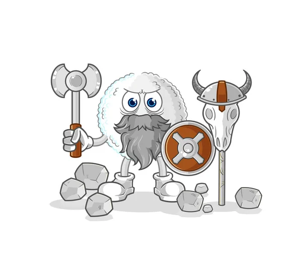 White Blood Viking Illustration Character Vecto — Stock Vector