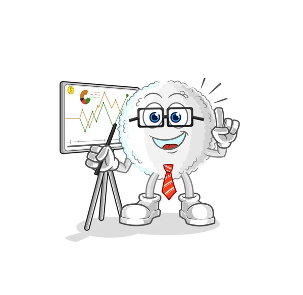 White Blood Marketing Character Cartoon Mascot Vecto — Stockvector