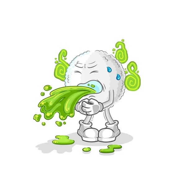White Blood Throw Cartoon Cartoon Mascot Vecto — Vector de stock