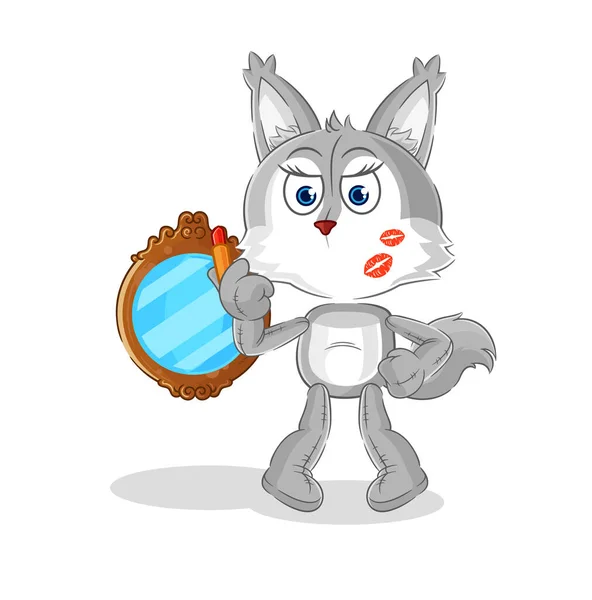 Wolf Make Mascot Cartoon Vecto — Stockvektor