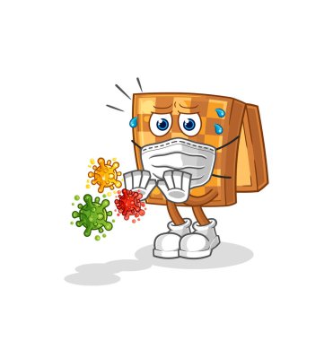 the wood chess refuse viruses cartoon. cartoon mascot vecto